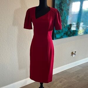 Dress the Population Asymmetrical Red Dress